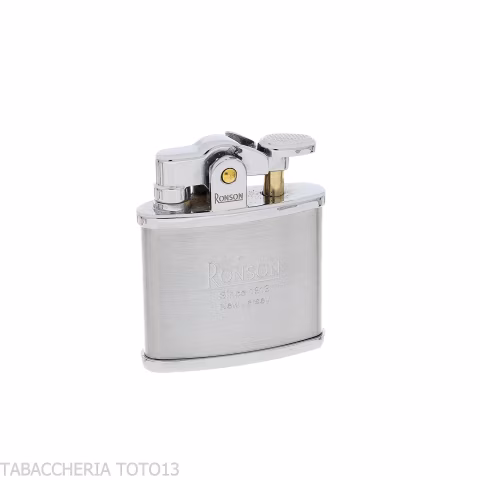 Ronson Nostalgia Benzinfeuerzeug mit satiniertem Chrom-Finish - Feuerzeuge