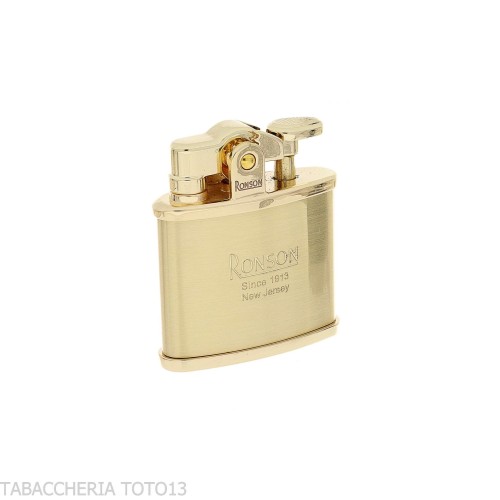 Ronson Nostalgia Benzinfeuerzeug mit Satin-Messing-Finish-Ronson