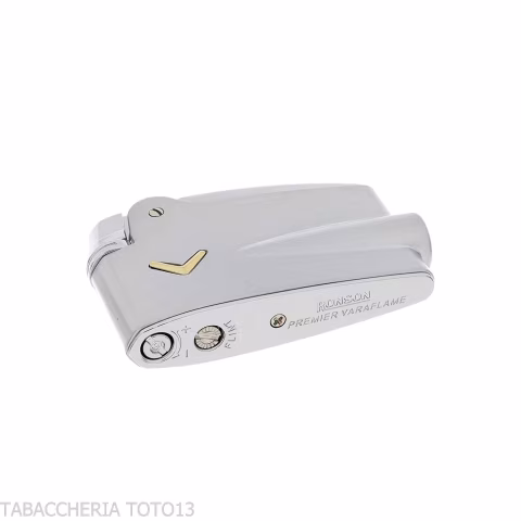 Briquet Ronson Premier Varaflame sur Chrome Satiné - Briquets - Laiton
