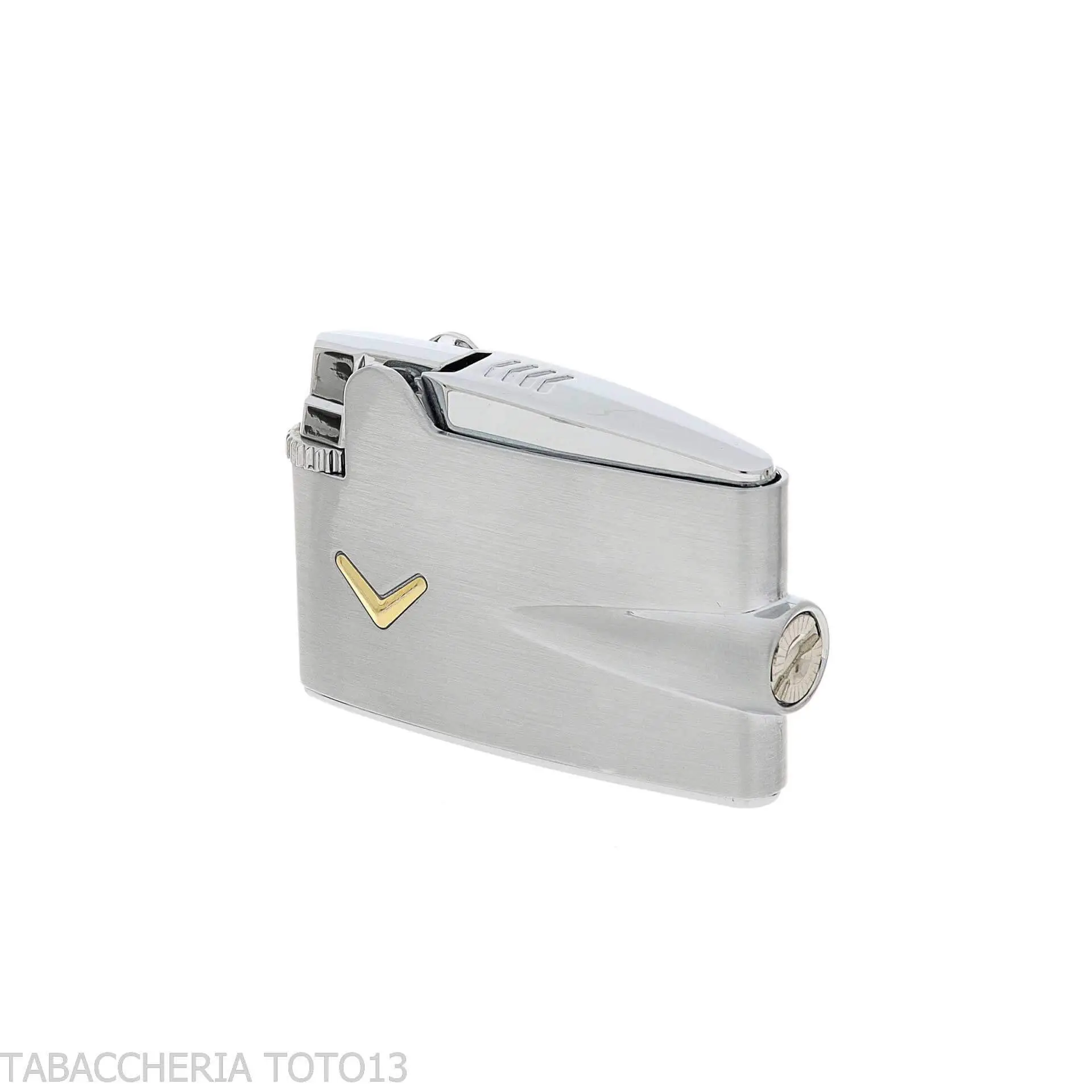 Briquet Ronson mini Varaflame V doré sur chrome satiné - Briquets Briquet Ronson mini Varaflame V doré sur chrome satiné - Briquets