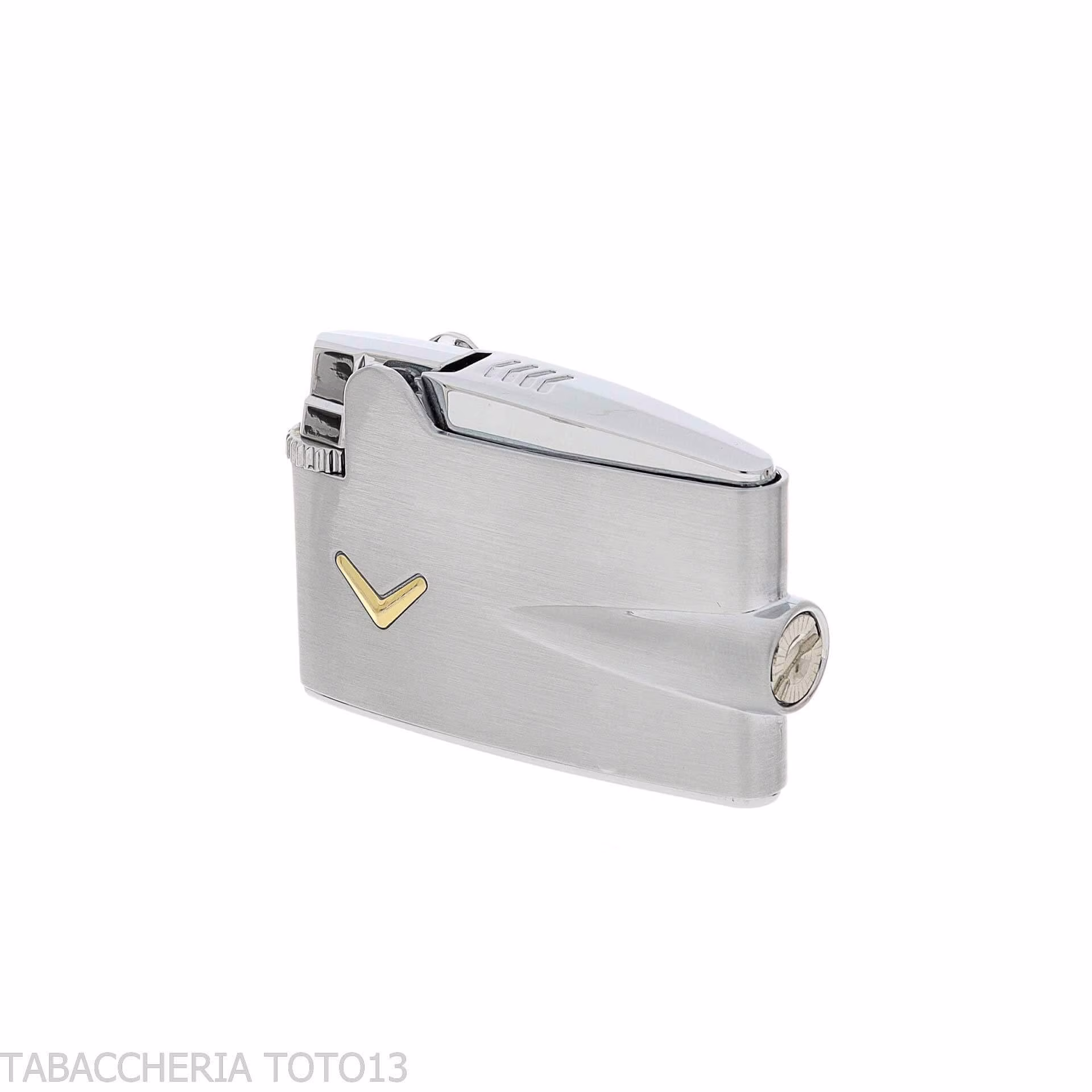 Feuerzeug Ronson mini Varaflame V gold auf satin verchromt - Feuerzeuge