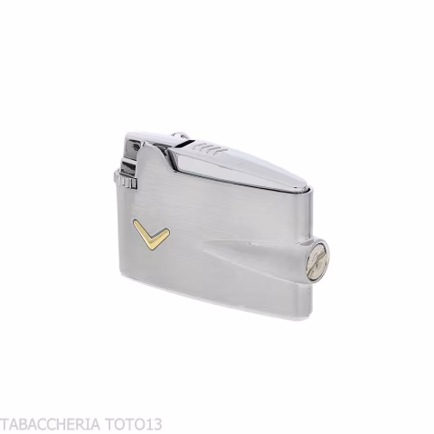 Briquet Ronson mini Varaflame V doré sur chrome satiné - Briquets