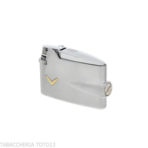 Briquet Ronson mini Varaflame V doré sur chrome satiné - Briquets