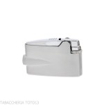 Accendino Ronson mini Varaflame V dorata su cromo satinato - Accendini