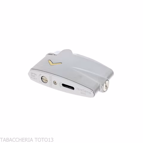 Lighter Ronson mini Varaflame V golden on satin chrome - Lighters