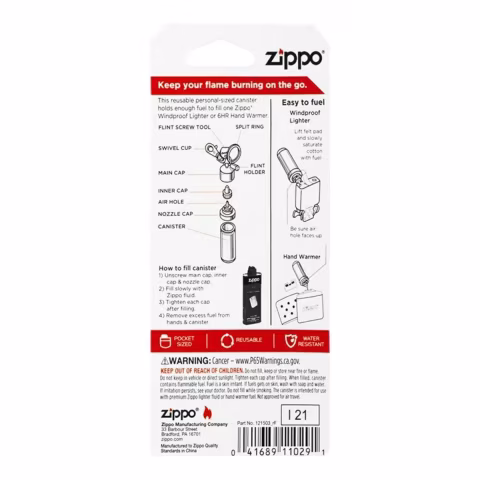 Zippo contenitore benzina da viaggio - portachiavi - Accendini
