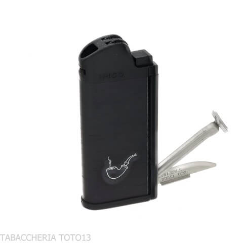 Briquet de pipe Imco avec des outils de couleur noire - Briquets - Métal