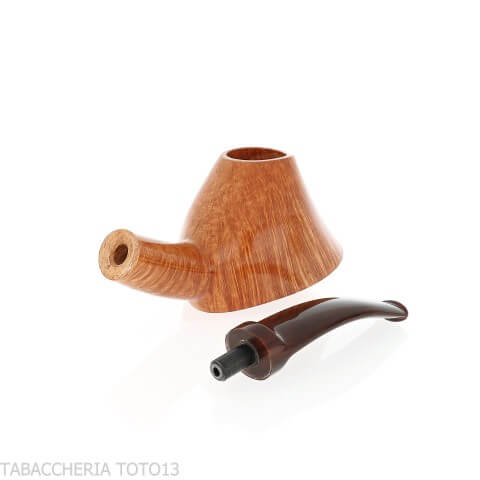 Demua Pipe à tabac en bruyère veinée naturelle et légère, de forme volcanique.-Demua