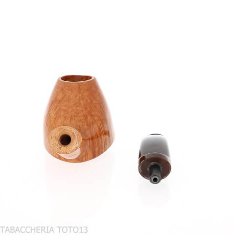 Demua Pipe à tabac en bruyère veinée naturelle et légère, de forme volcanique.-Demua