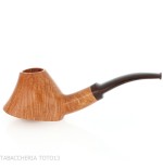 Demua Volcano-shaped tobacco pipe in light, natural, veined briar-Demua