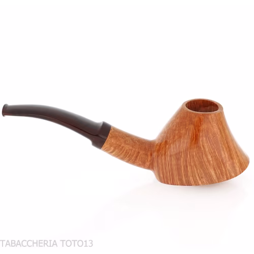 Demua Volcano-shaped tobacco pipe in light, natural, veined briar-Demua