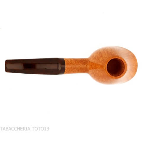 Demua Volcano-shaped tobacco pipe in light, natural, veined briar-Demua