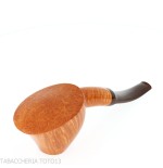 Demua Volcano-shaped tobacco pipe in light, natural, veined briar-Demua