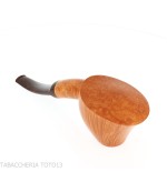 Demua Volcano-shaped tobacco pipe in light, natural, veined briar-Demua