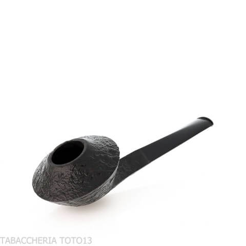 Demua Bulldog Cutty Pfeife aus schwarz sandgestrahltem Bruyèreholz-Demua