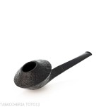 Demua pipa forma Bulldog Cutty radica sabbiata nera-Demua