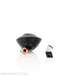 Demua Bulldog Cutty Pipe in Black Sandblasted Briar-Demua