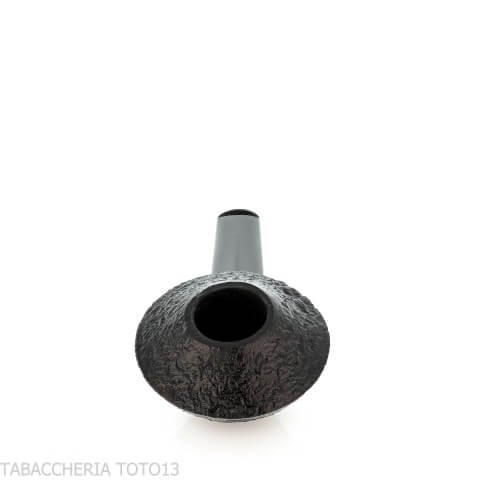 Demua Bulldog Cutty Pipe in Black Sandblasted Briar-Demua
