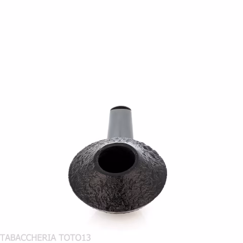 Demua pipa forma Bulldog Cutty radica sabbiata nera-Demua