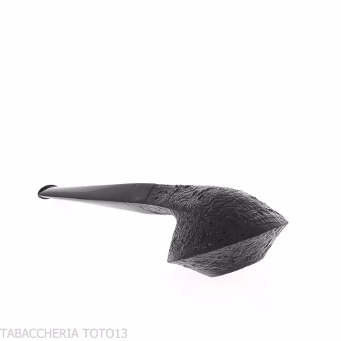 Demua pipa forma Bulldog Cutty radica sabbiata nera-Demua