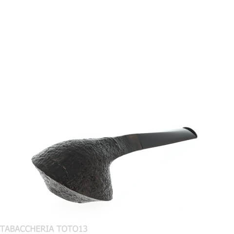Demua Bulldog Cutty Pipe in Black Sandblasted Briar-Demua
