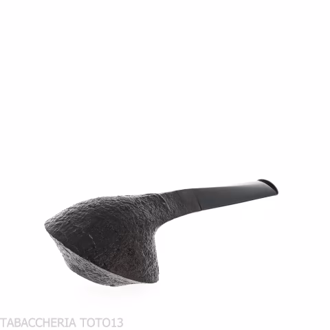 Demua pipa forma Bulldog Cutty radica sabbiata nera-Demua