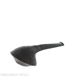 Demua Bulldog Cutty Pipe in Black Sandblasted Briar-Demua