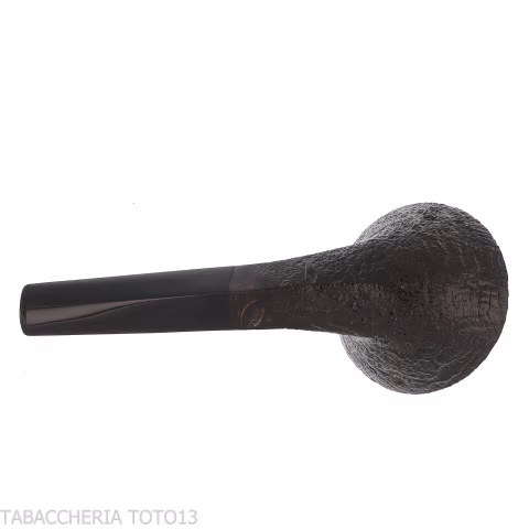 Demua pipa forma Bulldog Cutty radica sabbiata nera-Demua