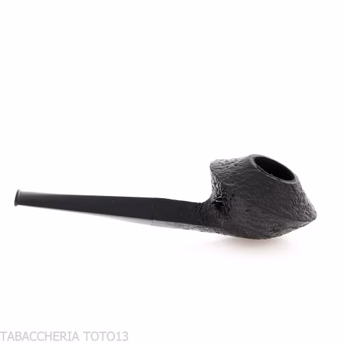 Demua Bulldog Cutty Pipe in Black Sandblasted Briar-Demua