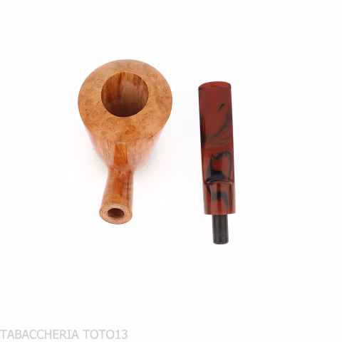 Demua pipa forma Cherrywood o Ballerina in radica naturale venata-Demua