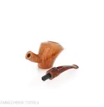 Demua pipa Cherrywood or Ballerina-shaped pipe in natural, veined briar-Demua