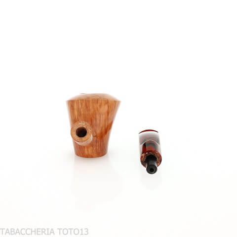Demua Pfeife in Cherrywood- oder Ballerina-Form aus naturbelassenem, geädertem Bruyèreholz-Demua