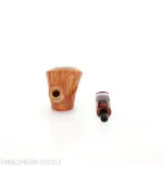 Demua pipa Cherrywood or Ballerina-shaped pipe in natural, veined briar-Demua