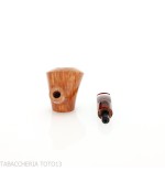 Demua Pipe en bruyère naturelle veinée, forme ballerine ou cherrywood-Demua