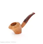 Demua pipa Cherrywood or Ballerina-shaped pipe in natural, veined briar-Demua