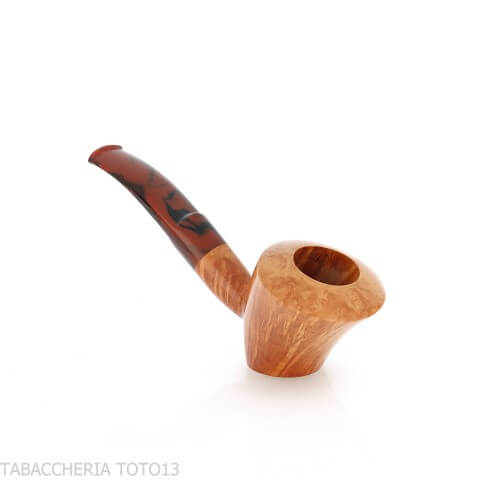 Demua Pipe en bruyère naturelle veinée, forme ballerine ou cherrywood-Demua