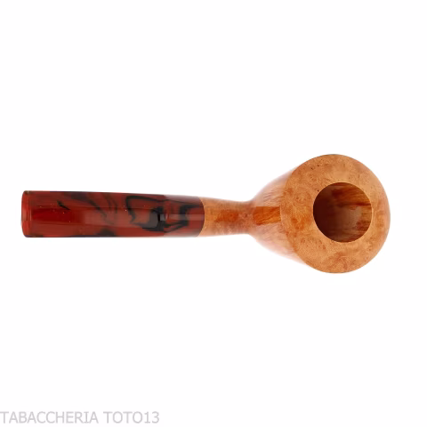 Demua pipa Cherrywood or Ballerina-shaped pipe in natural, veined briar-Demua