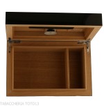Gentili humidified box for 40 cigars, glossy black finish - Accessories Cigar