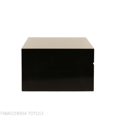 Caja humidificadora Gentili para 40 puros, acabado negro brillante. - Accesorios Del Cigarro