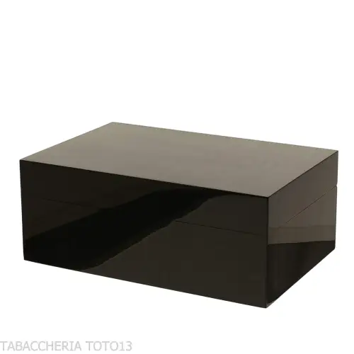 Gentili scatola umidificata per 40 sigari finitura nero lucido - Accessori Per Sigari