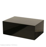 Gentili humidified box for 40 cigars, glossy black finish - Accessories Cigar