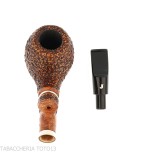 Ser Jacopo Insanus N.1 pipa curvada de brezo de manzana rusticada - Pipas de Tabaco