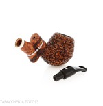 Ser Jacopo Insanus N.1 pipa curvada de brezo de manzana rusticada - Pipas de Tabaco