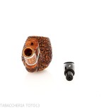 Ser Jacopo Insanus N.1 bent Apple radica rusticata - Pipe