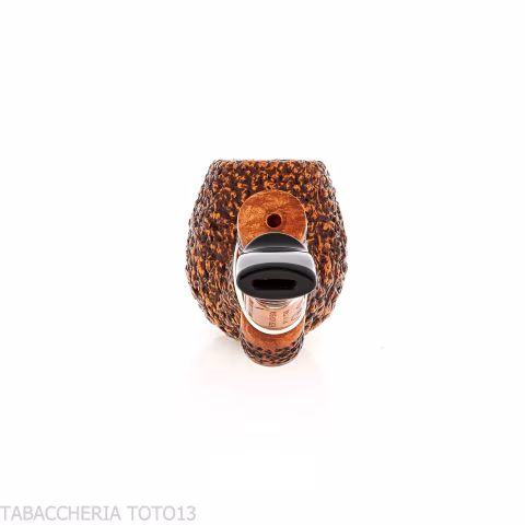 Ser Jacopo Insanus N.1 rusticated Apple briar bent pipe - Tobacco Pipes - Natural root