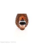 Ser Jacopo Insanus N.1 bent Apple radica rusticata - Pipe