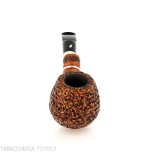 Ser Jacopo Insanus N.1 rusticated Apple briar bent pipe - Tobacco Pipes - Natural root