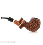 Ser Jacopo Insanus N.1 pipa curvada de brezo de manzana rusticada - Pipas de Tabaco