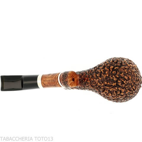 Ser Jacopo Insanus N.1 Pipe courbée en bruyère de pomme rustique - Pipe Pour le Tabac - Racine naturelle