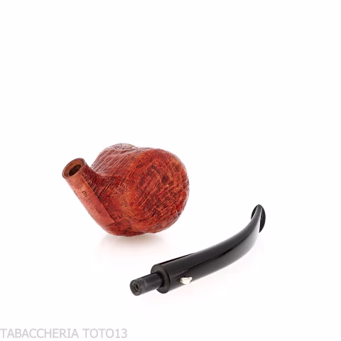 The duck, tobacco pipe with a cylindrical shape in sandblasted briar-L'Anatra